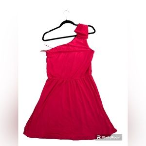 EXPRESS one shoulder Barbie dress